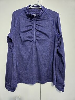Kirkland Signature Purple Heather 1/4 Zip‎ Active Top Women's XL
